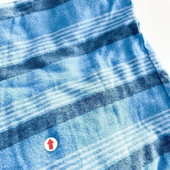 Projek Raw Mens Pullover Crew Neck Striped Sleeveless Tank Top Blue Size XL - Picture 8 of 8